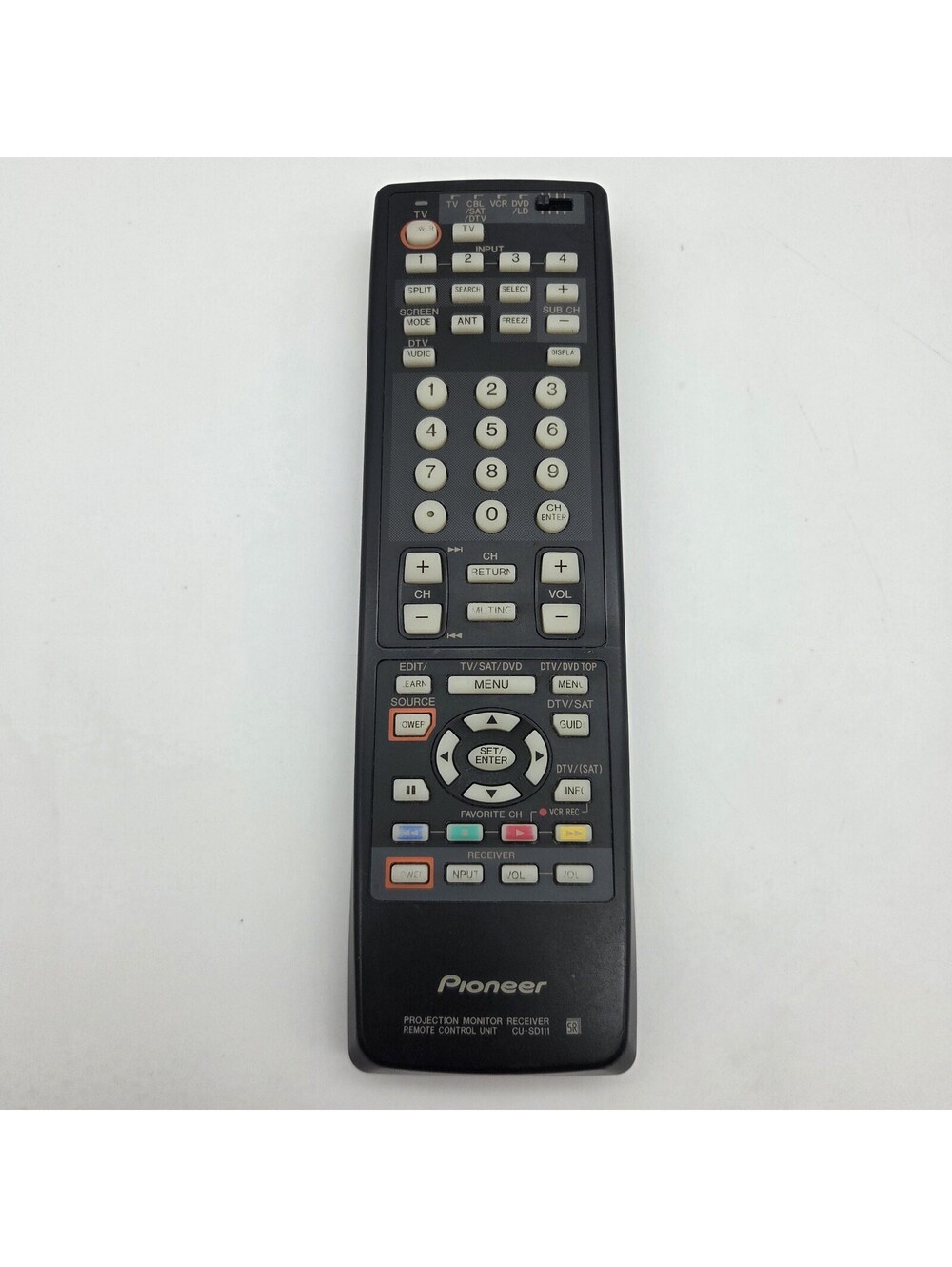 Genuine Pioneer CU-SD111 Projection Monitor Receiver Remote Control - Tested OEM